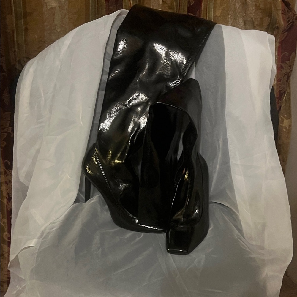 INC International Concepts Black Over the Knee Boots